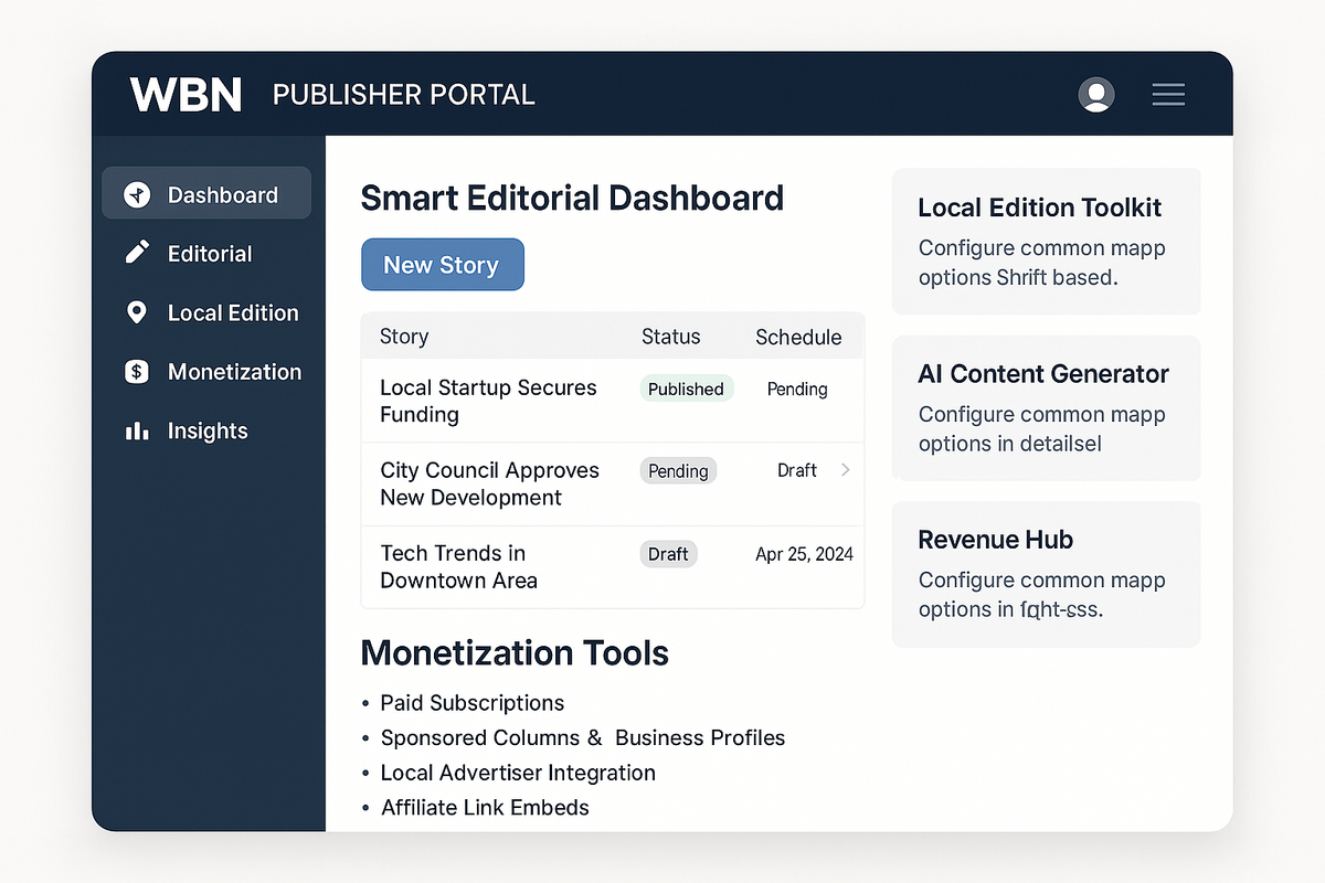 WBN Publisher Portal - Overview