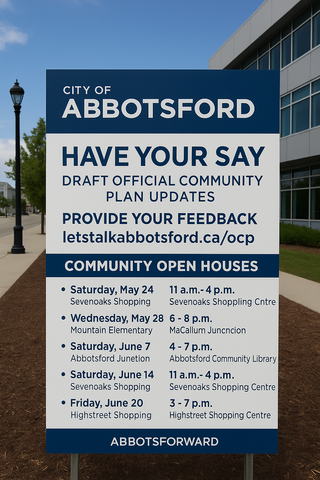 Have Your Say in Abbotsford’s Future: Public Feedback Opens for Abbotsforward 2050 Official Community Plan