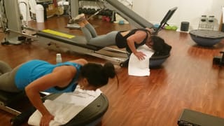 Troy Tyrell coaching small group strength training at Tsquared Personal Training, Vancouver.